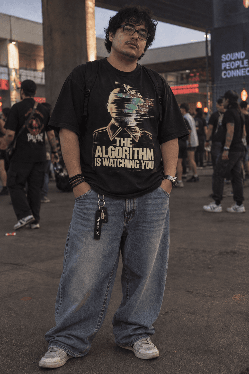 The Algorithm Is Watching You Hand-Frayed Luxury Tee